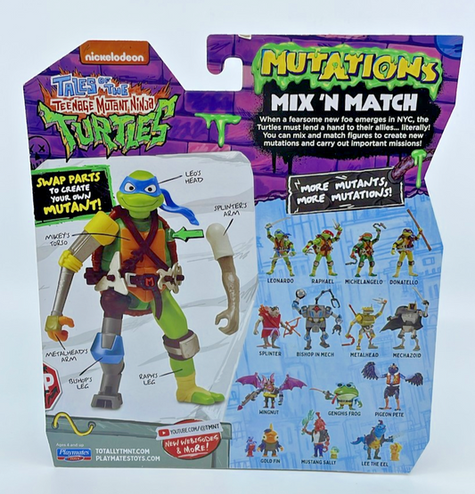 TMNT Mutations Mix N' Match Lee The Eel Figure Playmates with Figure Protector