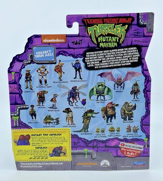 TMNT Mutant Mayhem Fly Guy & Small Fry Figures with Figure Protector