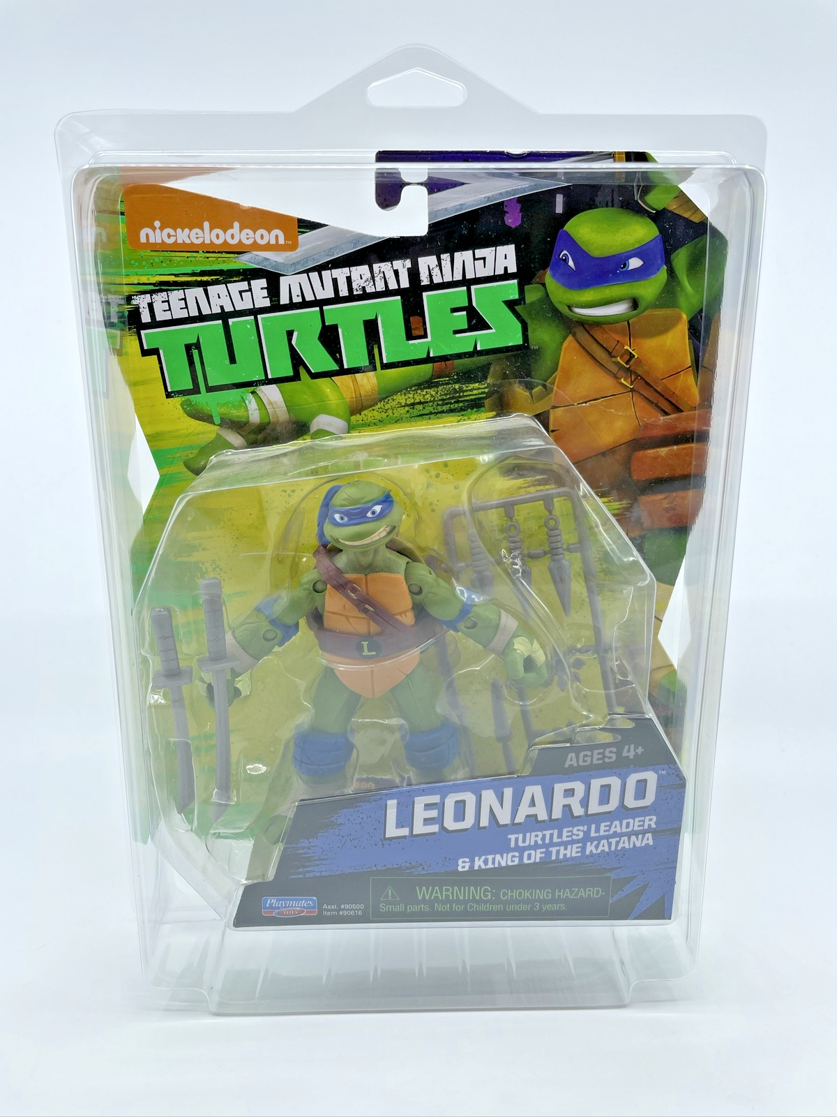 TMNT Leonardo Figure Playmates Nickelodeon Turtles Leader with Figure Protector