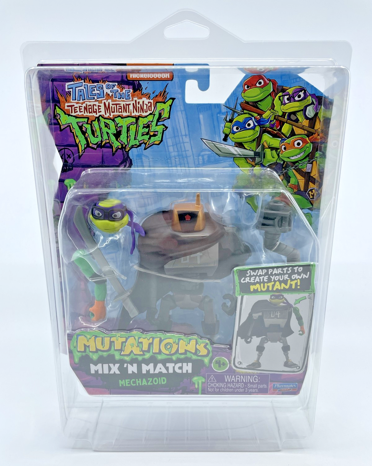 TMNT Mutations Mix 'N Match Mechazoid Figure Playmates with Figure Protector