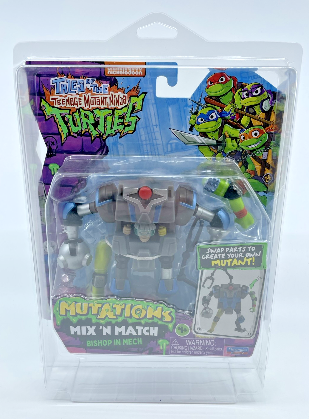 TMNT Mutations Mix 'N Match Bishop Mech Figure with Figure Protector