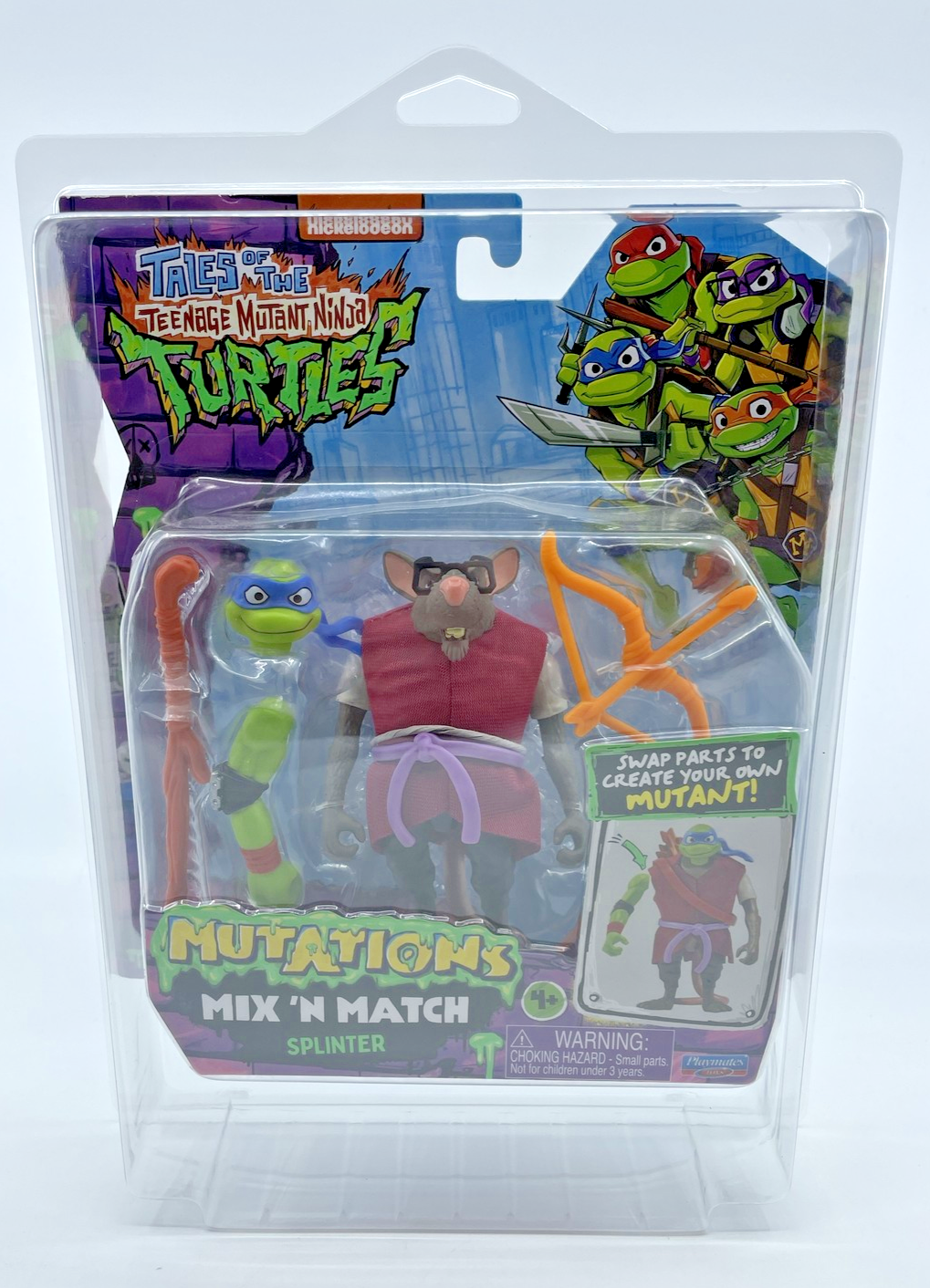 TMNT Tales of Mutant Ninja Turtles Mix N Match Splinter with Figure Protector