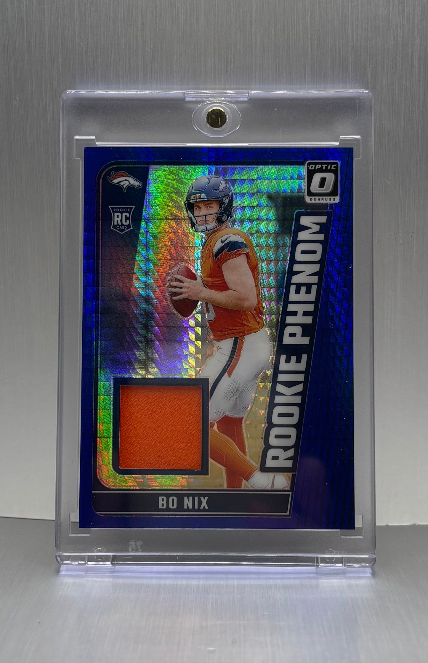 2024 Donruss Optic - Bo Nix RC #RPB-BNX- Blue Hyper Rookie Phenom Patch