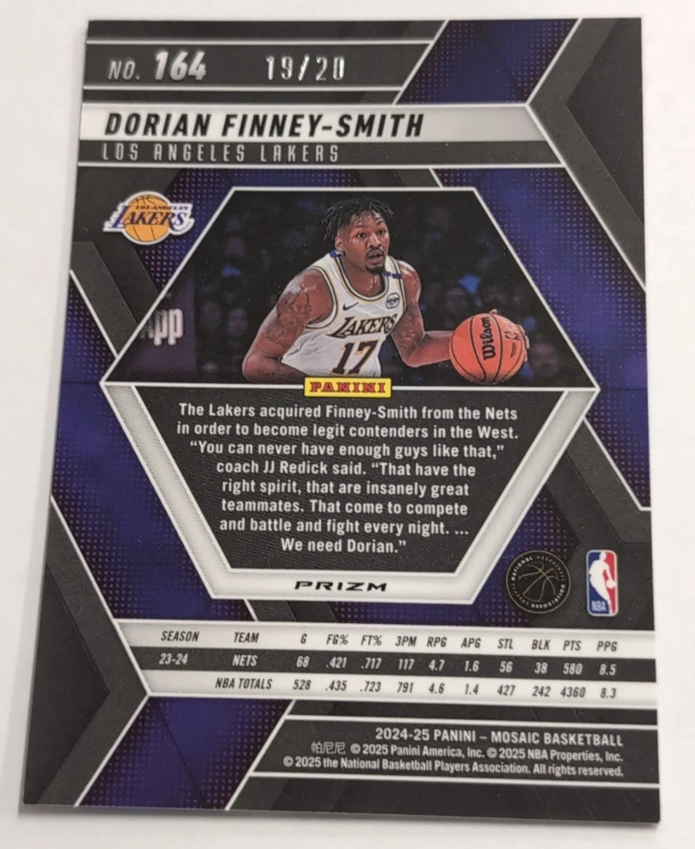 2024 - NBA Panini Mosaic Choice Cherry Blossom - Dorian Finney-Smith #164 /20