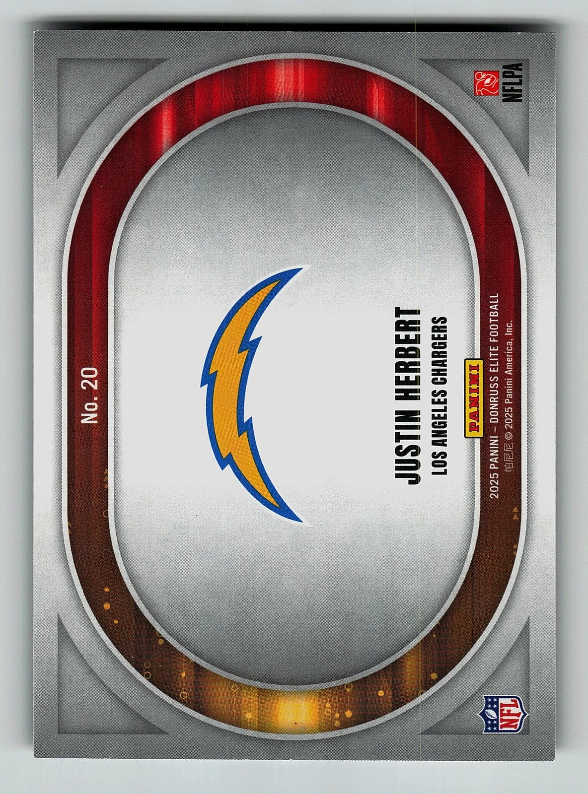 2025 Donruss Elite Full Throttle Justin Herbert 153/799 Los Angeles Chargers #20