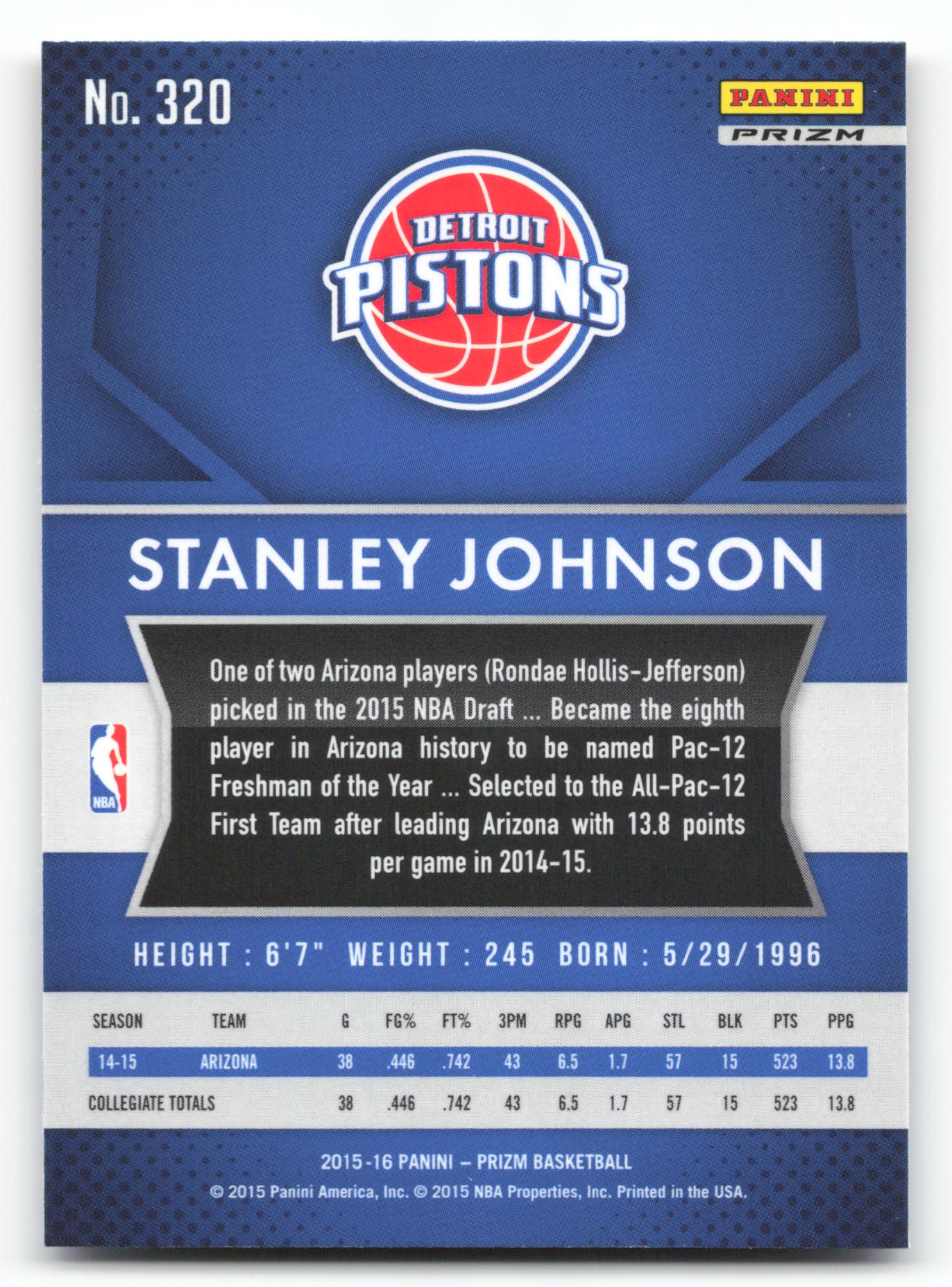 Stanley Johnson - #320 - 2015-16 Panini Prizm - Panini
