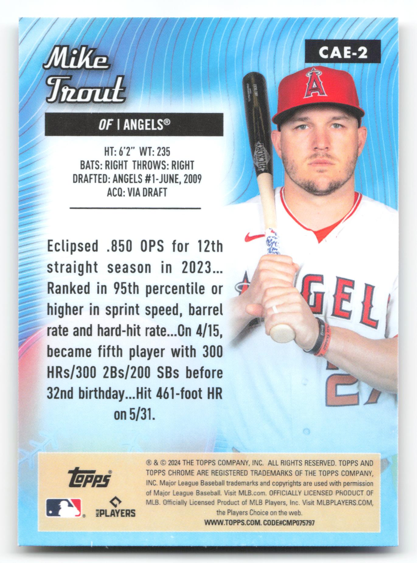 2024 Topps Chrome #CAE-2 Mike Trout Chrome All-Etch