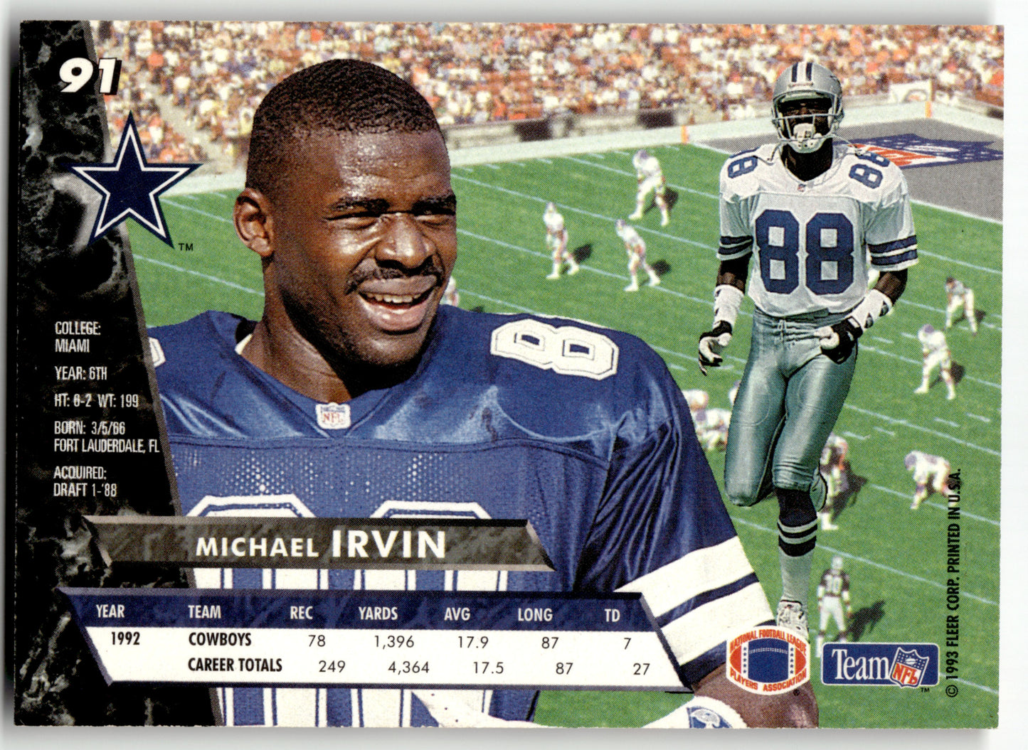 Michael Irvin - #91 - 1993 Ultra -