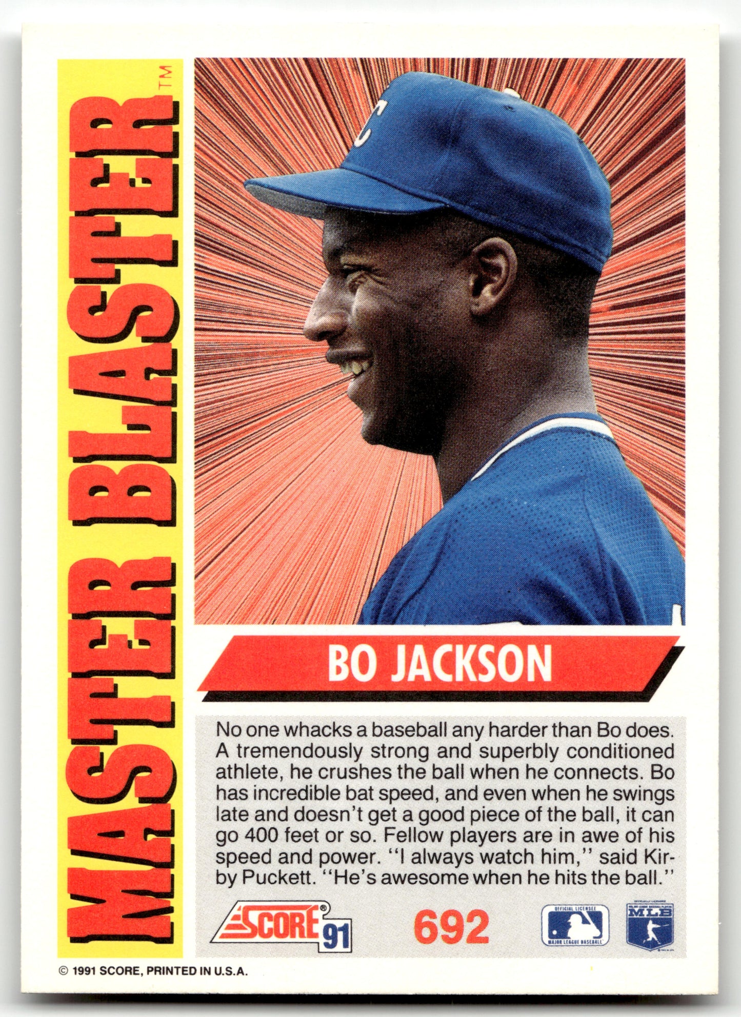 1991 Score #692 Bo Jackson