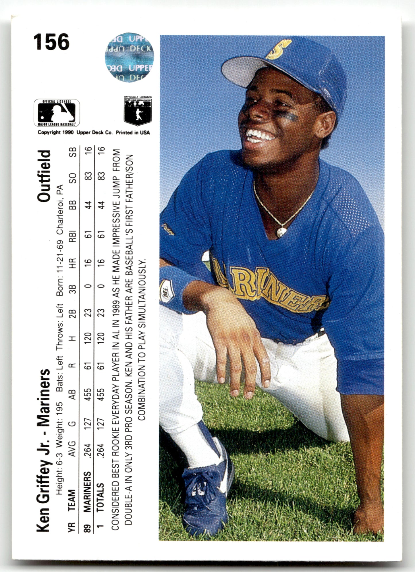 Ken Griffey Jr. - #156b - 1990 Upper Deck - Upper Deck