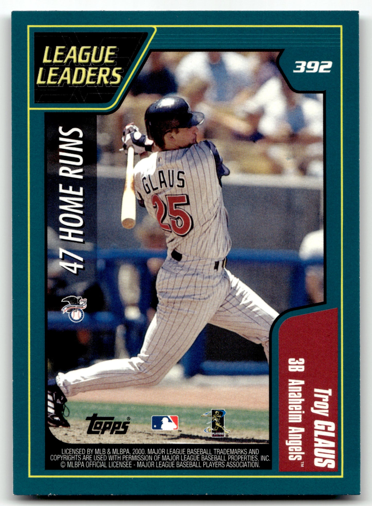 Sammy Sosa / Troy Glaus LL - #392 - 2001 Topps - Topps