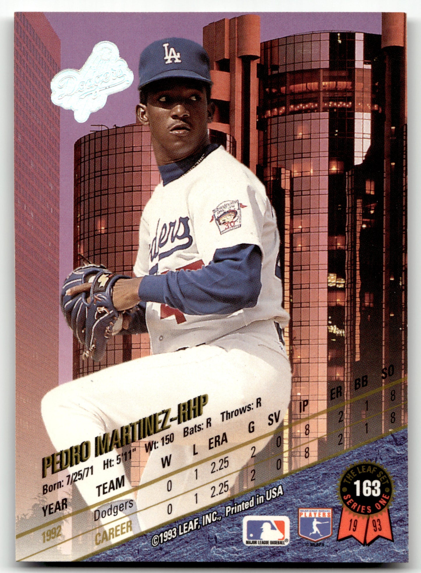 Pedro Martinez - #163 - 1993 Leaf - Leaf