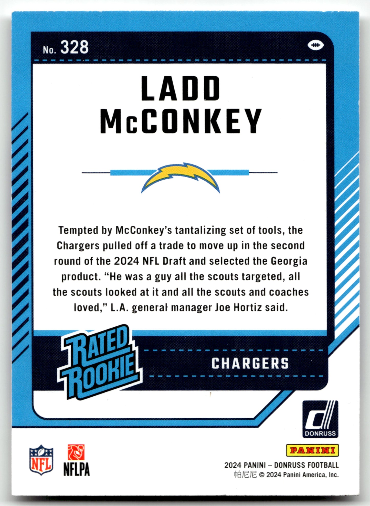 Ladd McConkey - #328 - 2024 Donruss - Donruss