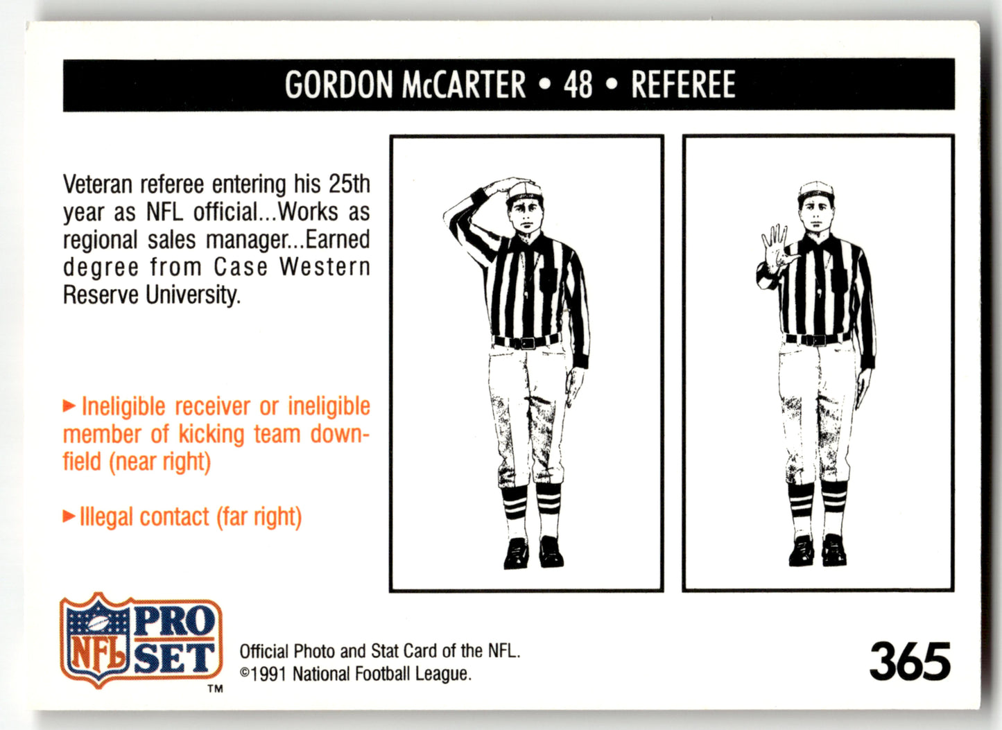 Gordon McCarter - #365 - 1991 Pro Set -