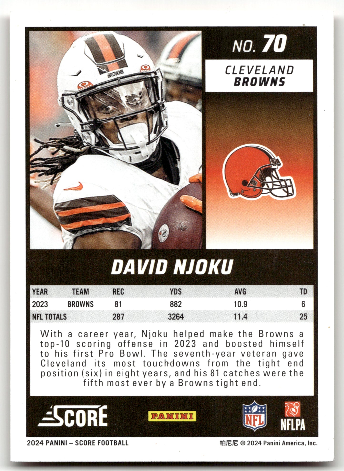 David Njoku - #70 - 2024 Score - Score
