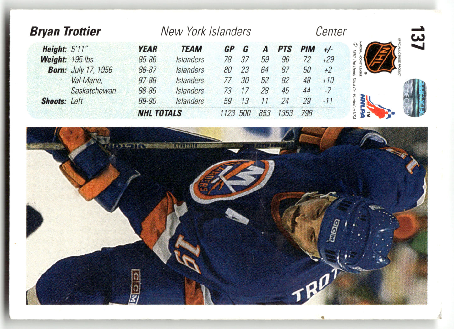 Bryan Trottier - #137 - 1990-91 Upper Deck French - Upper Deck