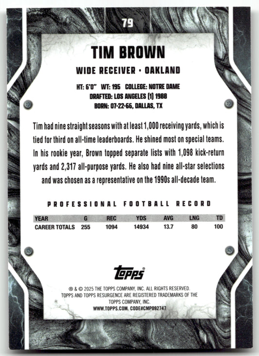 Tim Brown - #79 - 2024 Topps Resurgence - Topps
