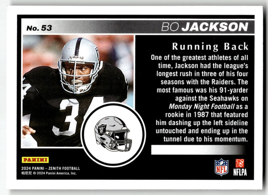 Bo Jackson - #53 - 2024 Panini Zenith - Panini