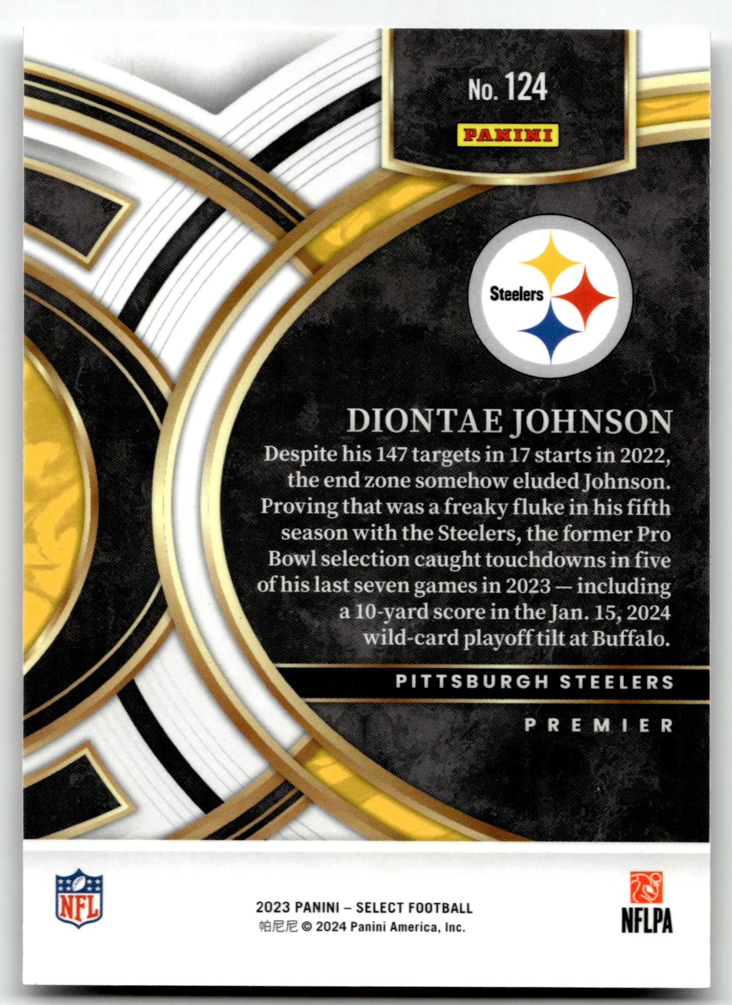 Diontae Johnson - #124 - 2023 Panini Select - Select