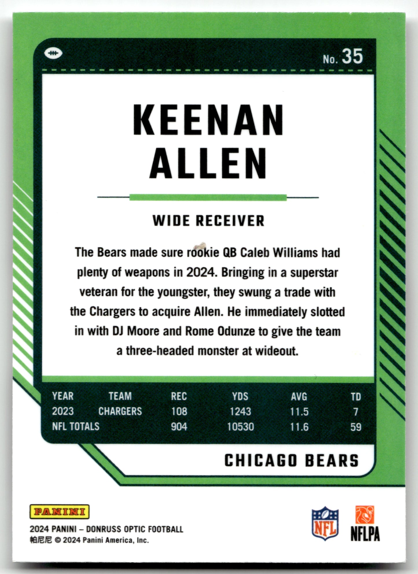 Keenan Allen - #35 - 2024 Donruss Optic - Optic