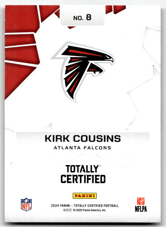 Kirk Cousins - #8 - 2024 Panini Totally Certified - Panini