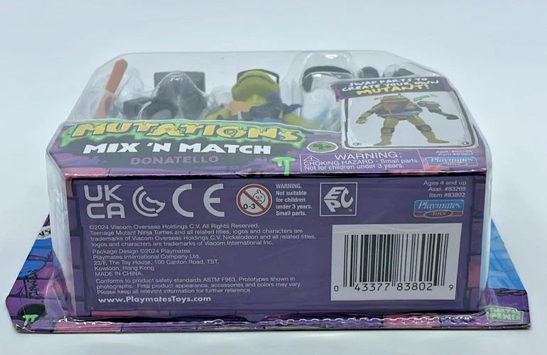 TMNT Tales Mutations Mix N Match Donatello Figure Playmates with Figure Protecto