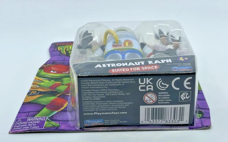 TMNT Mutant Mayhem Astronaut Raph Figure Playmates with Figure Protector