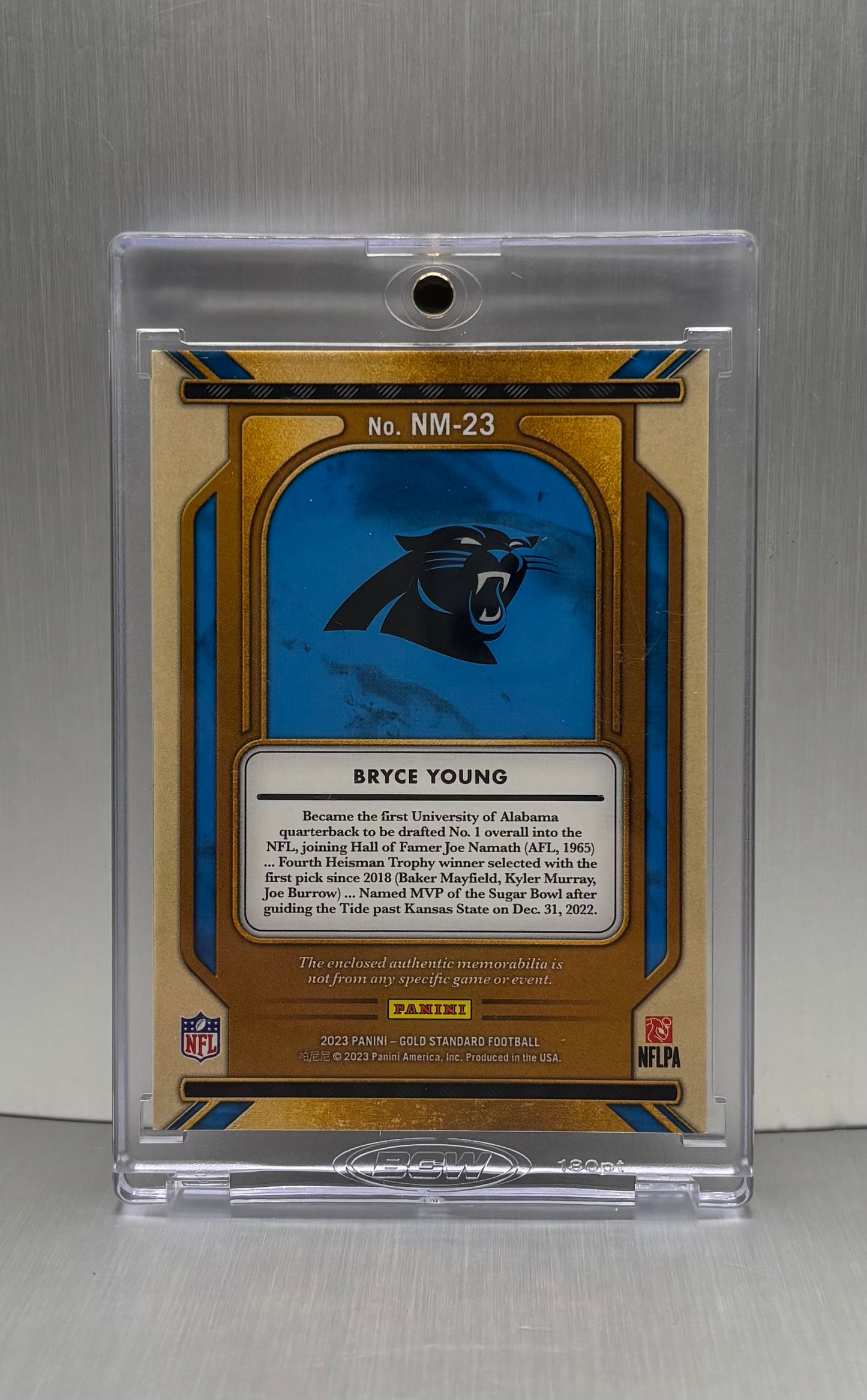 2023 panini Gold Standard Newly Minted #NM-23 Bryce young /399 Patch Rookie Card