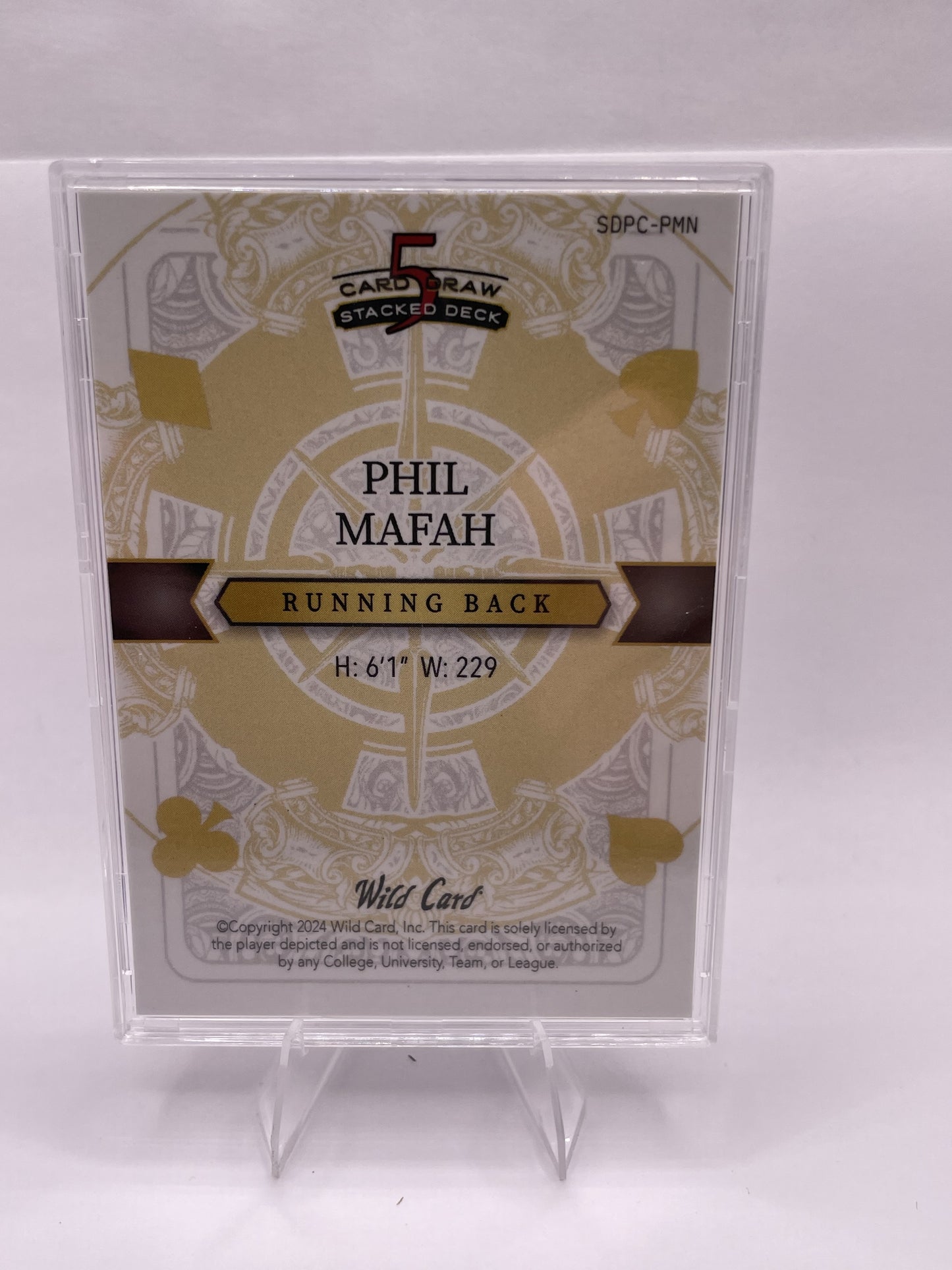 2024 Wild Card 5 Card Draw Stacked Deck - 10 Phil Mafah #/4