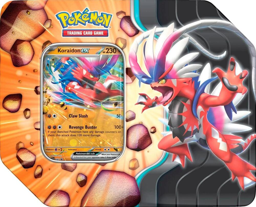 Pokemon Slashing Legends Tin - 5 Pack tin - Random Art/Promo