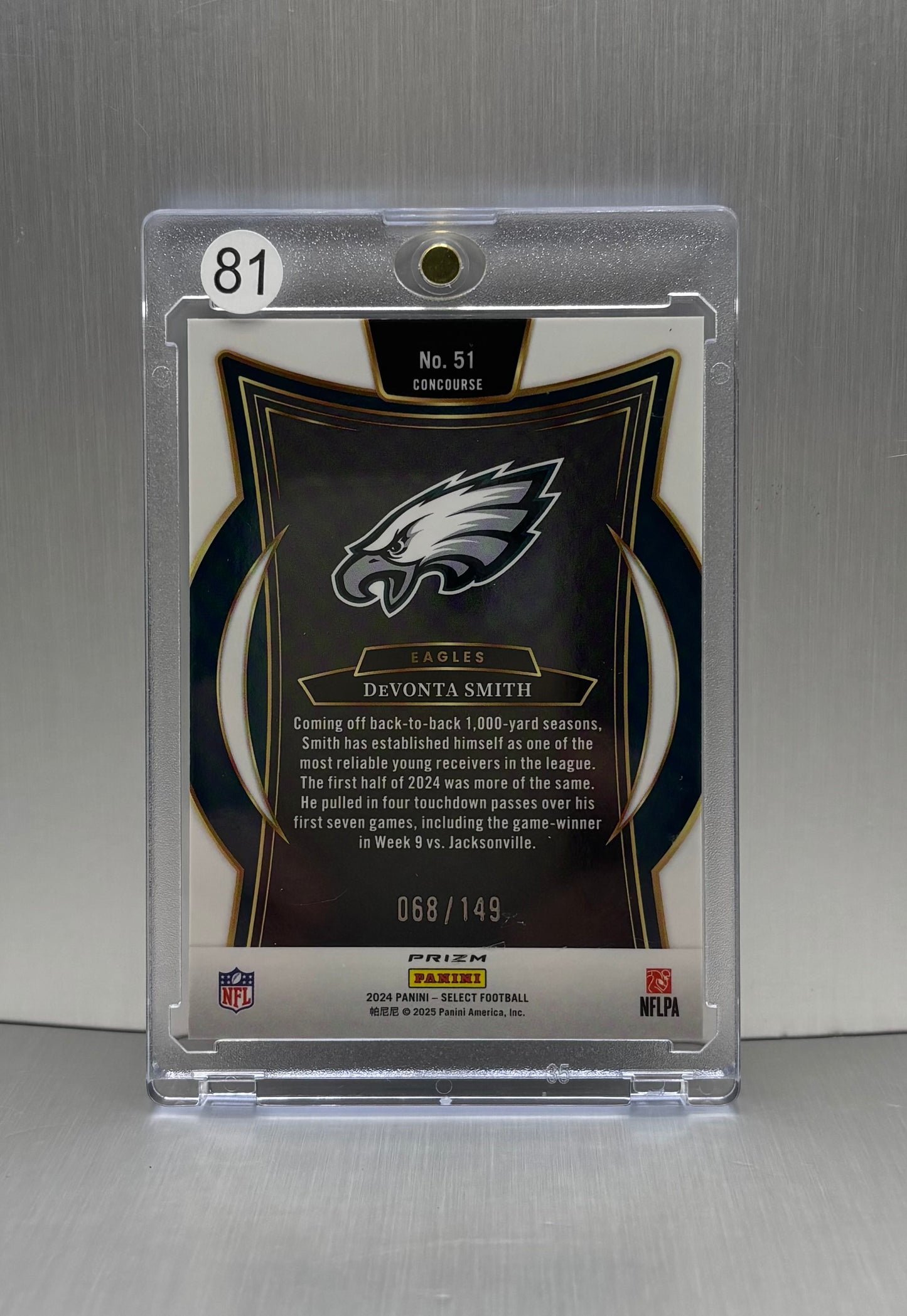 2024 Panini Select DeVonta Smith Concourse Maroon Prizm /149