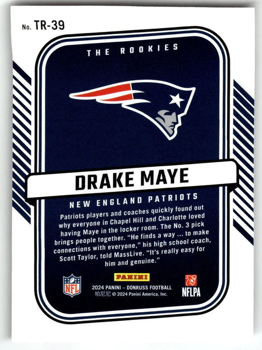 2024 Donruss #TR-39 Drake Maye The Rookies Checkered