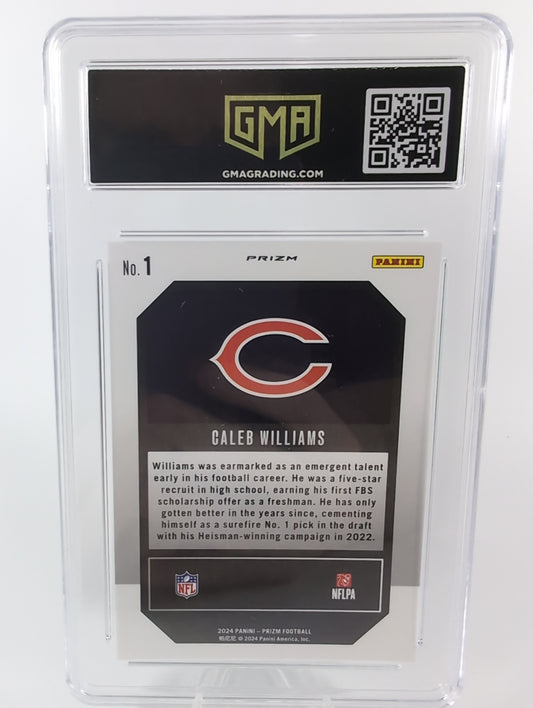 2024 Panini Prizm - Rookies Caleb Williams #301 Green Wave Prizm (RC) GMA 8.5