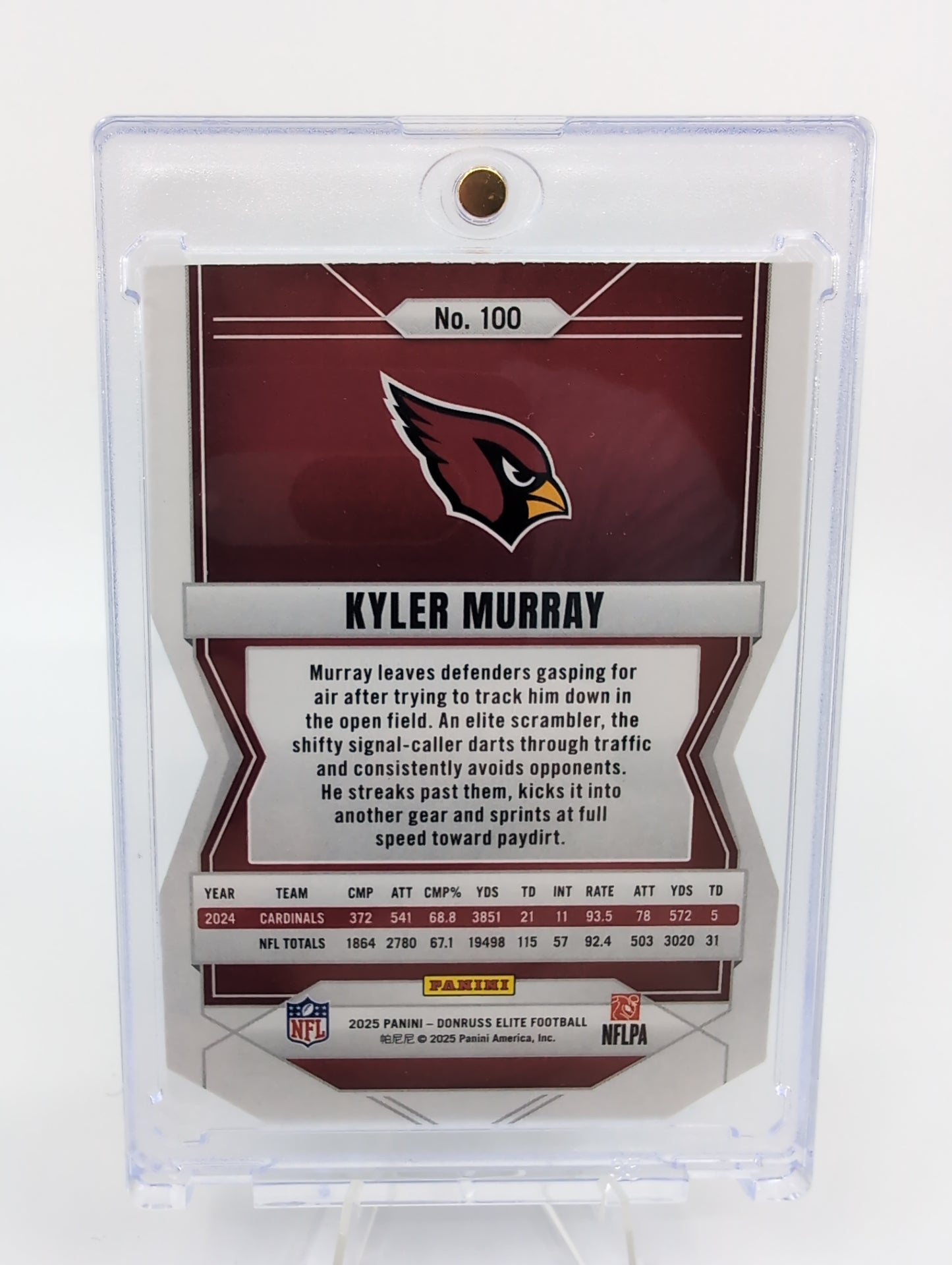 2025 Panini Donruss Elite – Status Die-Cut Kyler Murray #100 /9