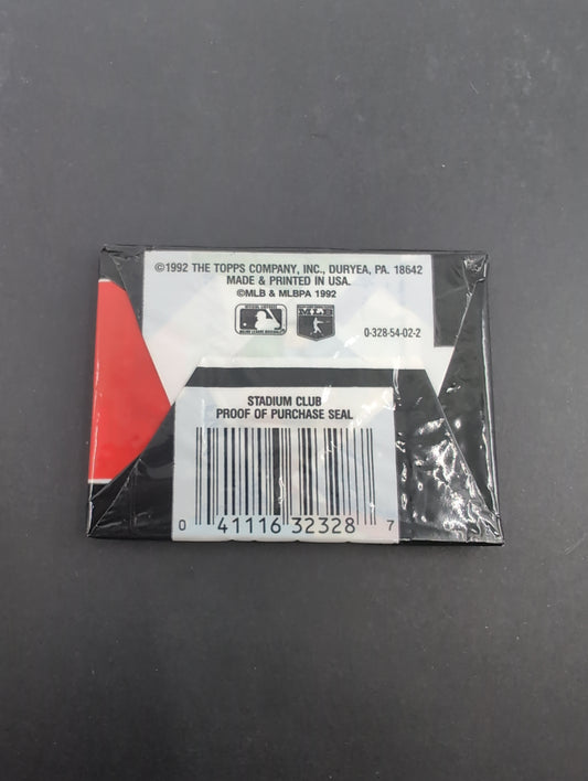1992 Sealed Topps Baseball Stadium Club Series 2 Super Premium Pack