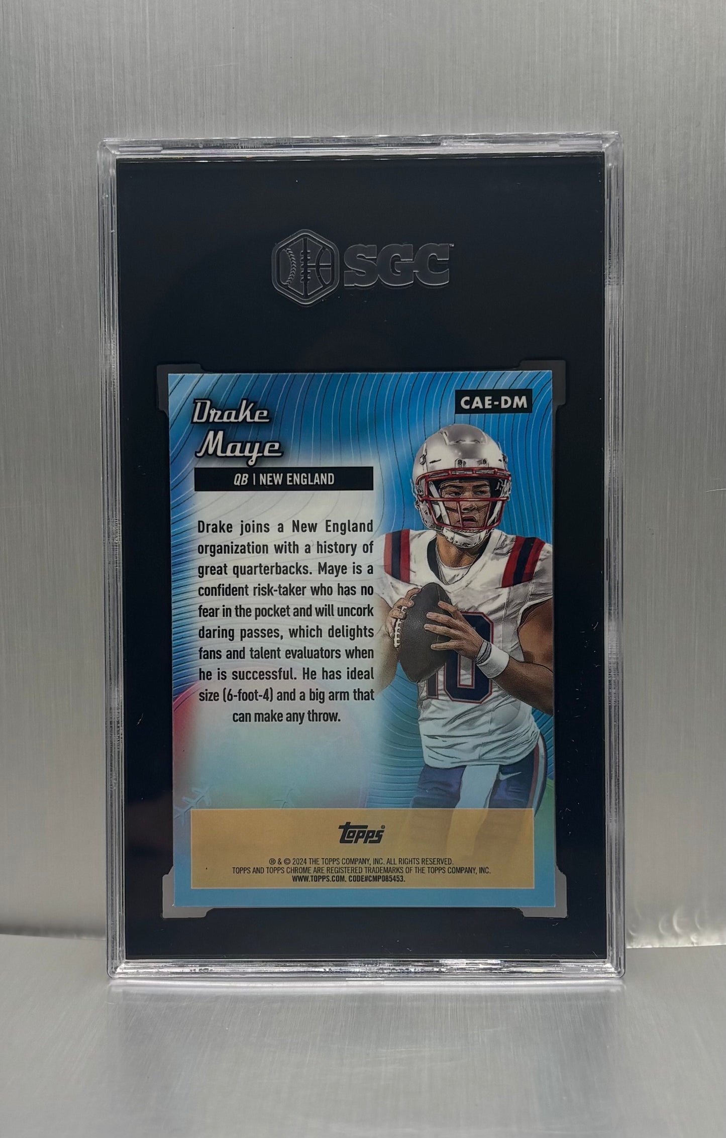 2024 Topps Chrome CAE-DM Drake Maye All-Etch SGC 9.5