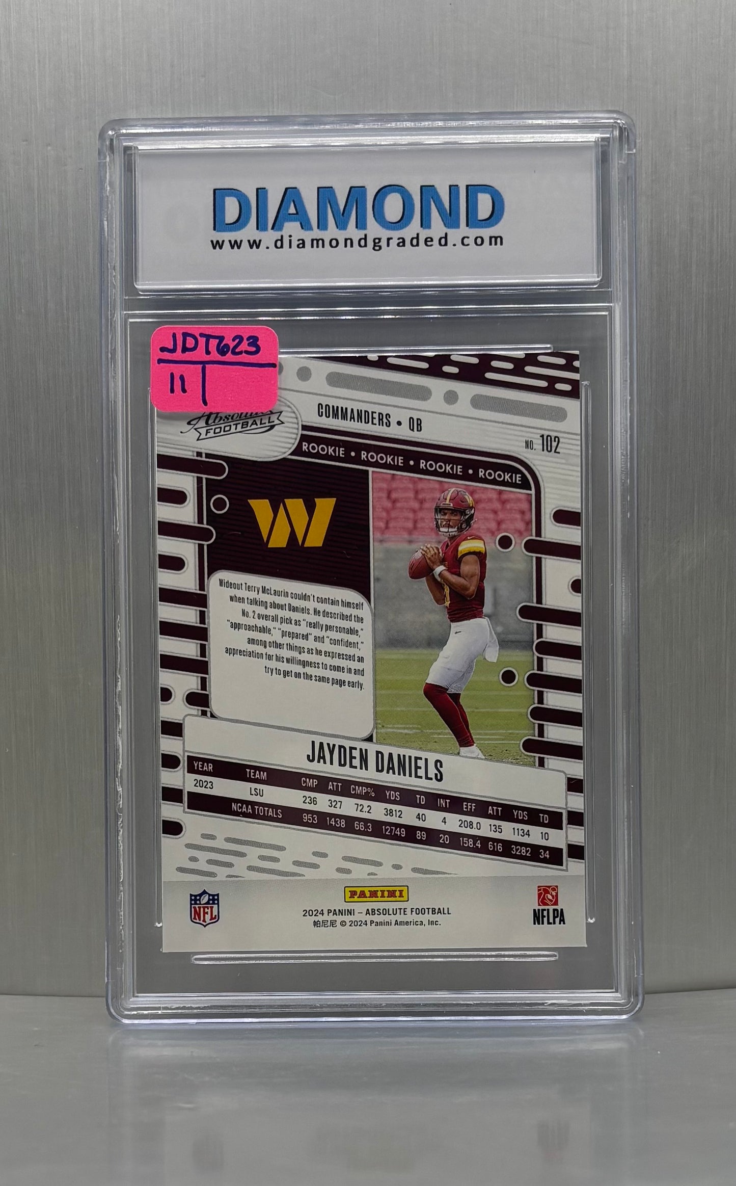 2024 Panini Absolute #102 Jayden Daniels Rookie Card DGC 10