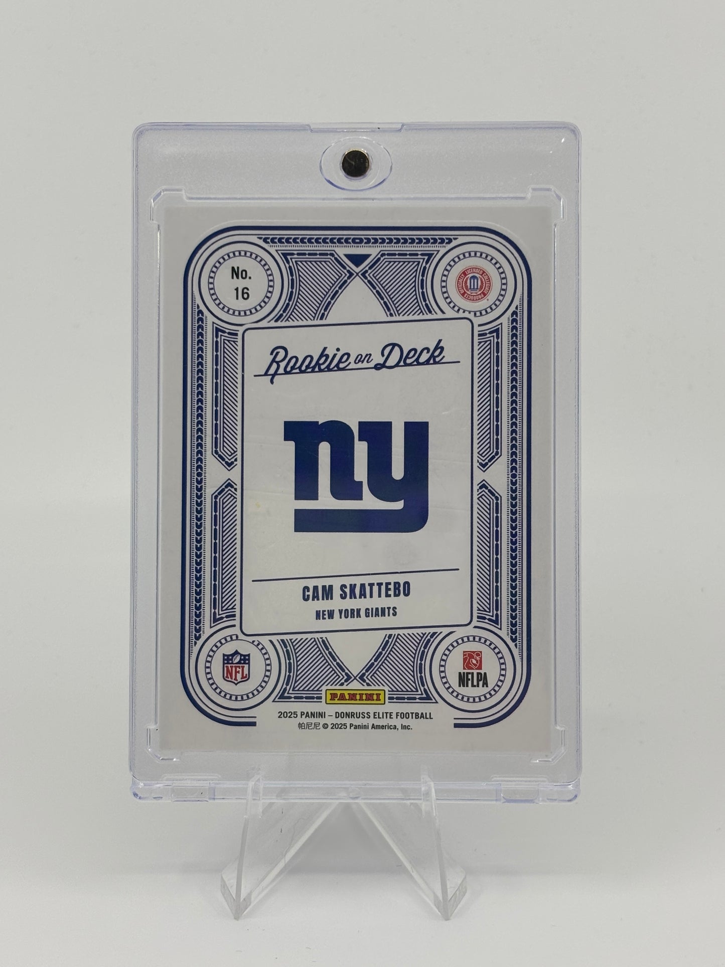 2025 Donruss Elite Cam Skattebo Rookies On Deck /799 New York Giants RC