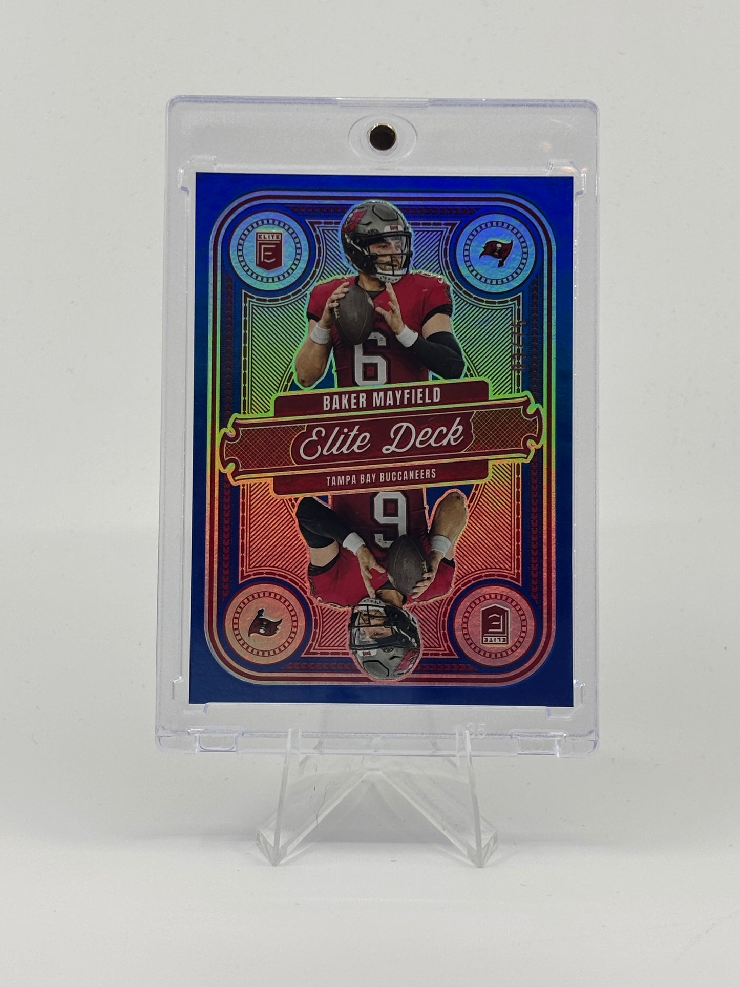 2025 Donruss Elite Elite Deck Baker Mayfield Blue /75
