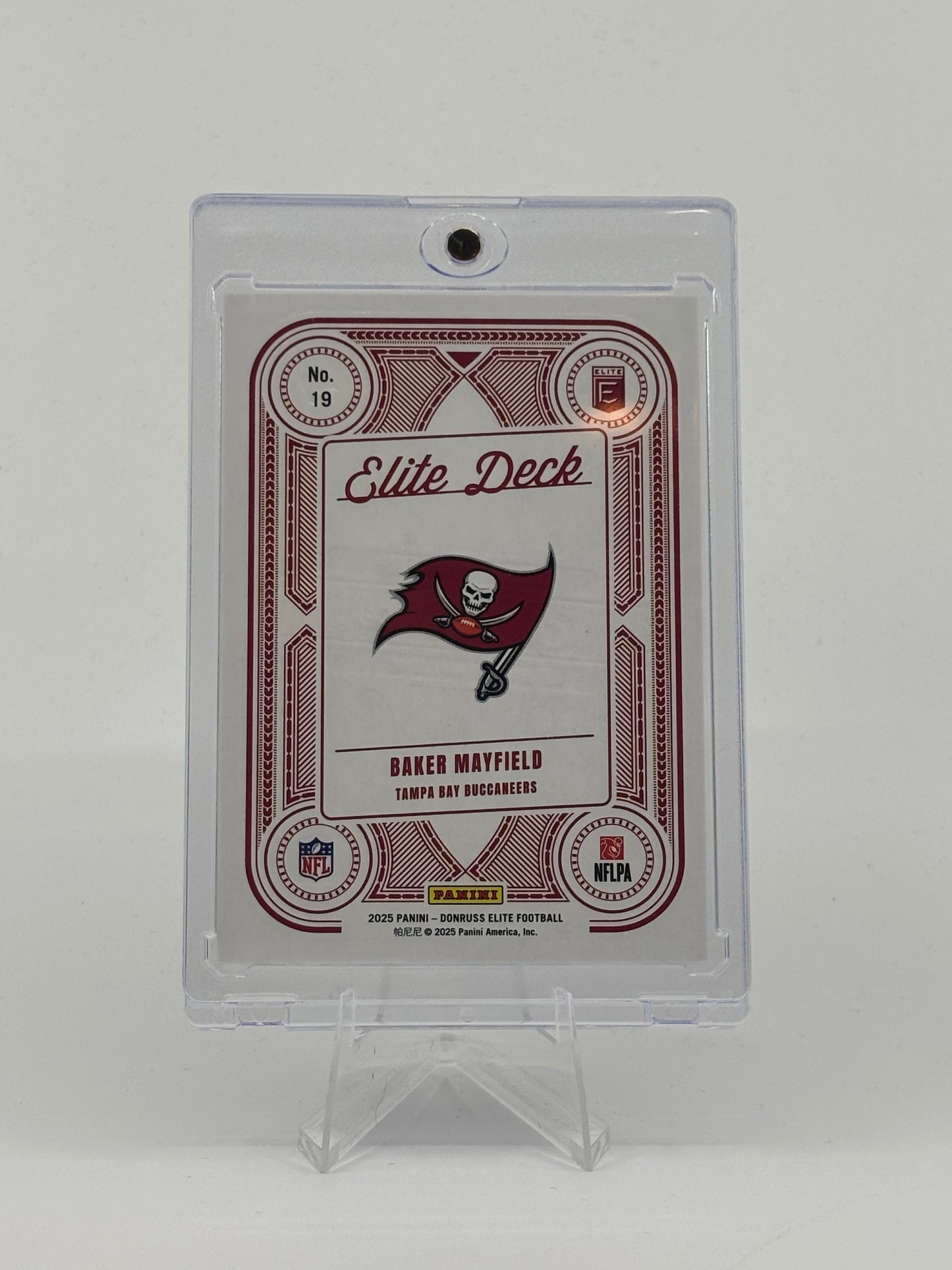 2025 Donruss Elite Elite Deck Baker Mayfield Blue /75