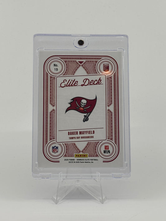 2025 Donruss Elite Elite Deck Baker Mayfield Blue /75