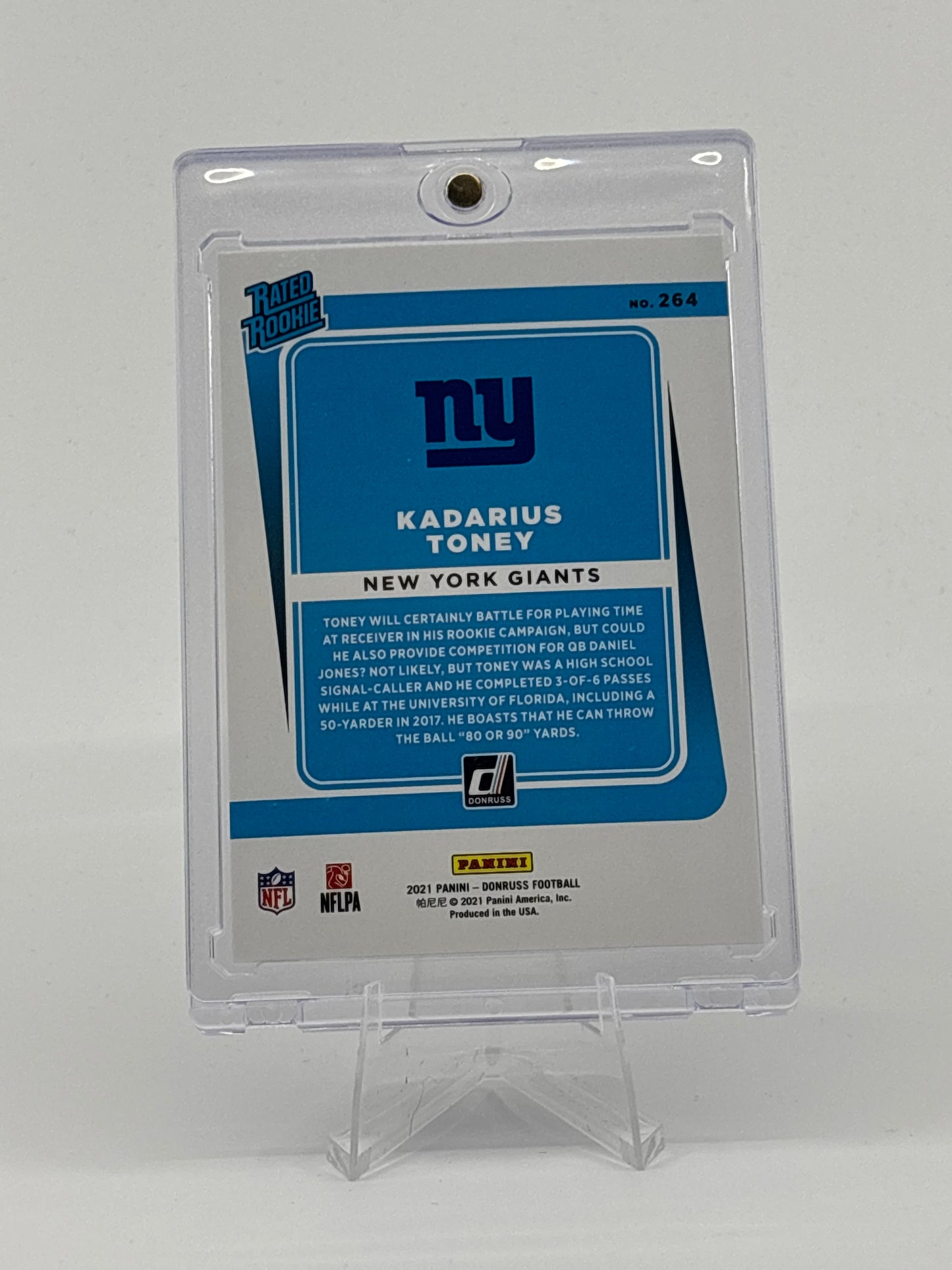 2021 Panini Donruss - Rated Rookie Kadarius Toney #264 Season Stat Line /500