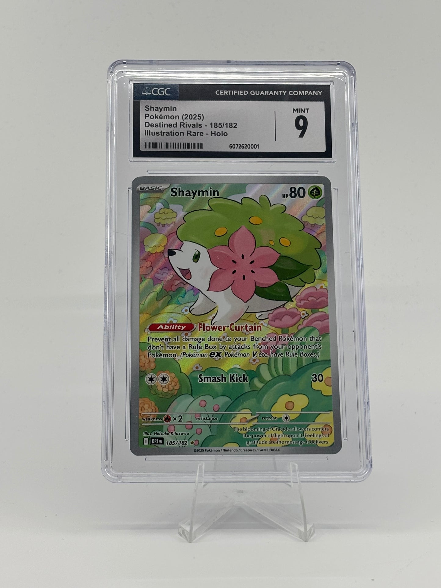 Pokemon Shaymin 185/182 Destined Rivals Illustration Rare CGC 9