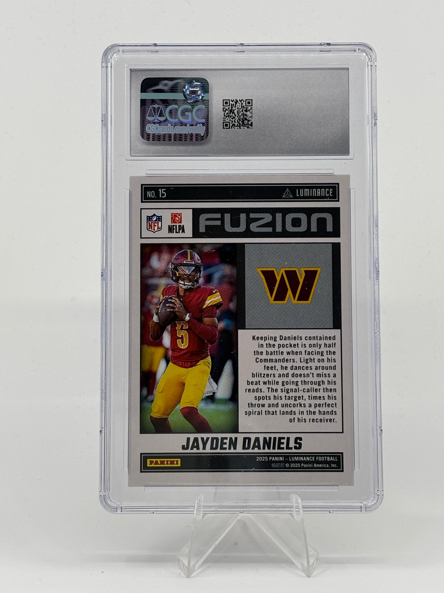 2025 Panini Luminance Fuzion Jayden Daniels #15 CGC 9