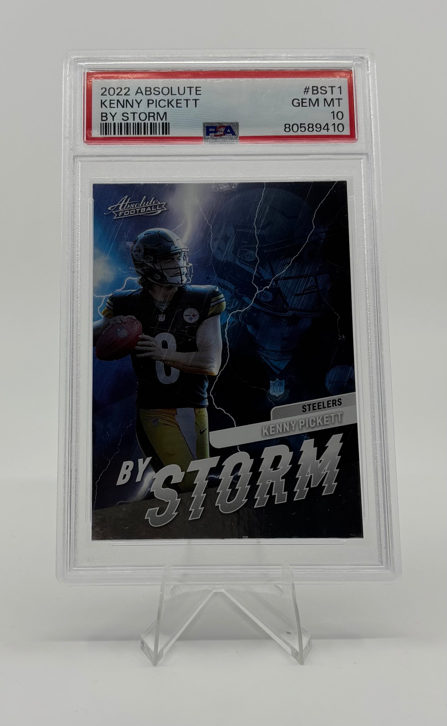 2022 Panini Absolute - By Storm Kenny Pickett #BST-1 (RC) PSA 10