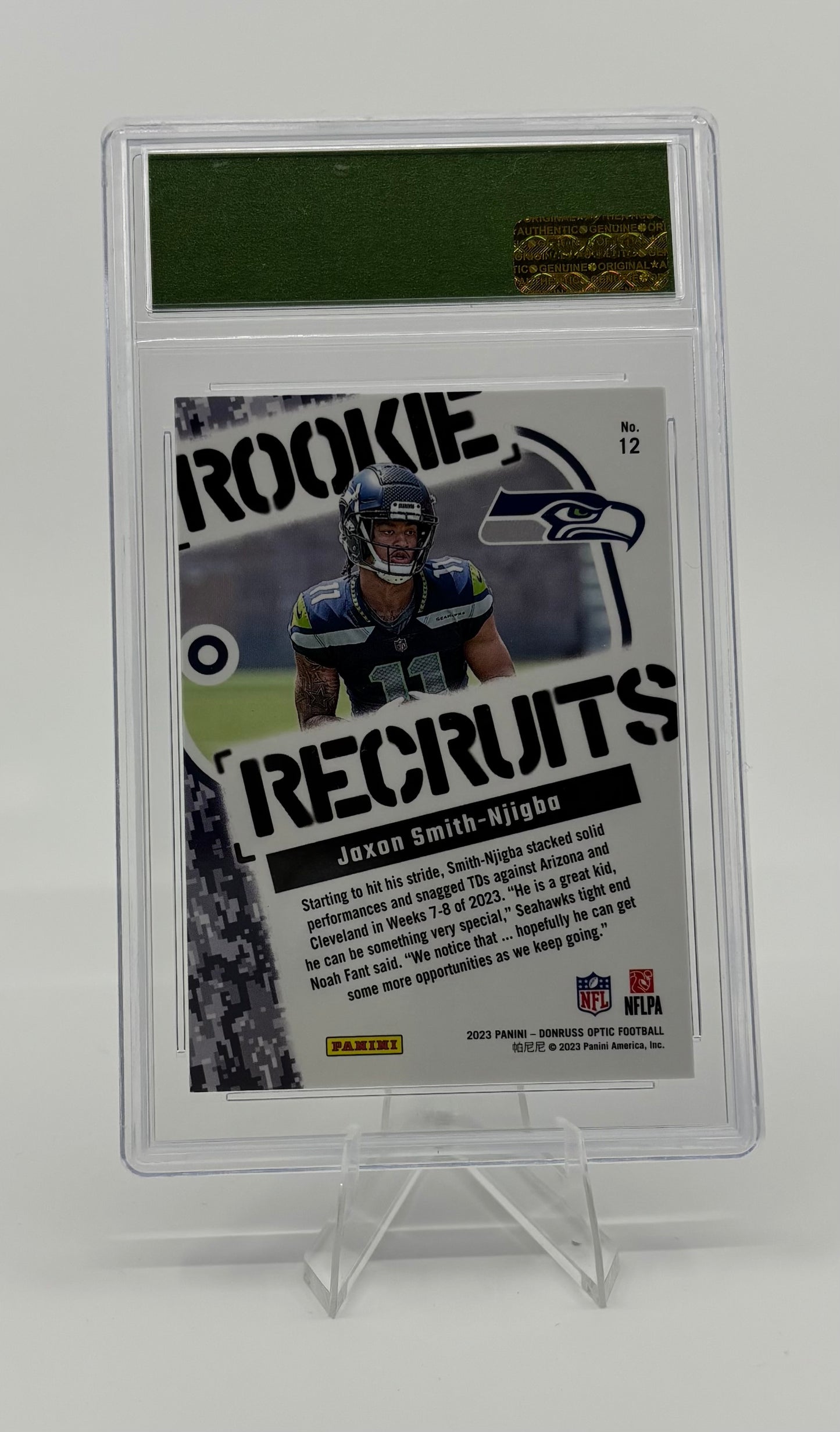 2023 Donruss Optic Jaxon Smith-Njigba Rookie Recuits EFE 10