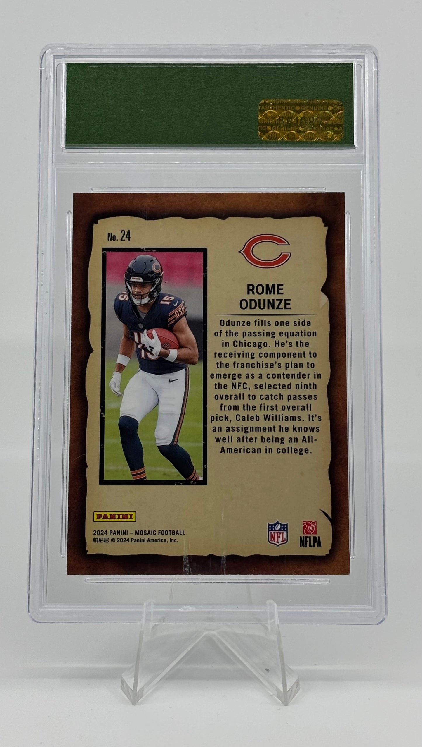 2024 Panini Mosaic - Notoriety Rome Odunze #24 (RC) EFE 9