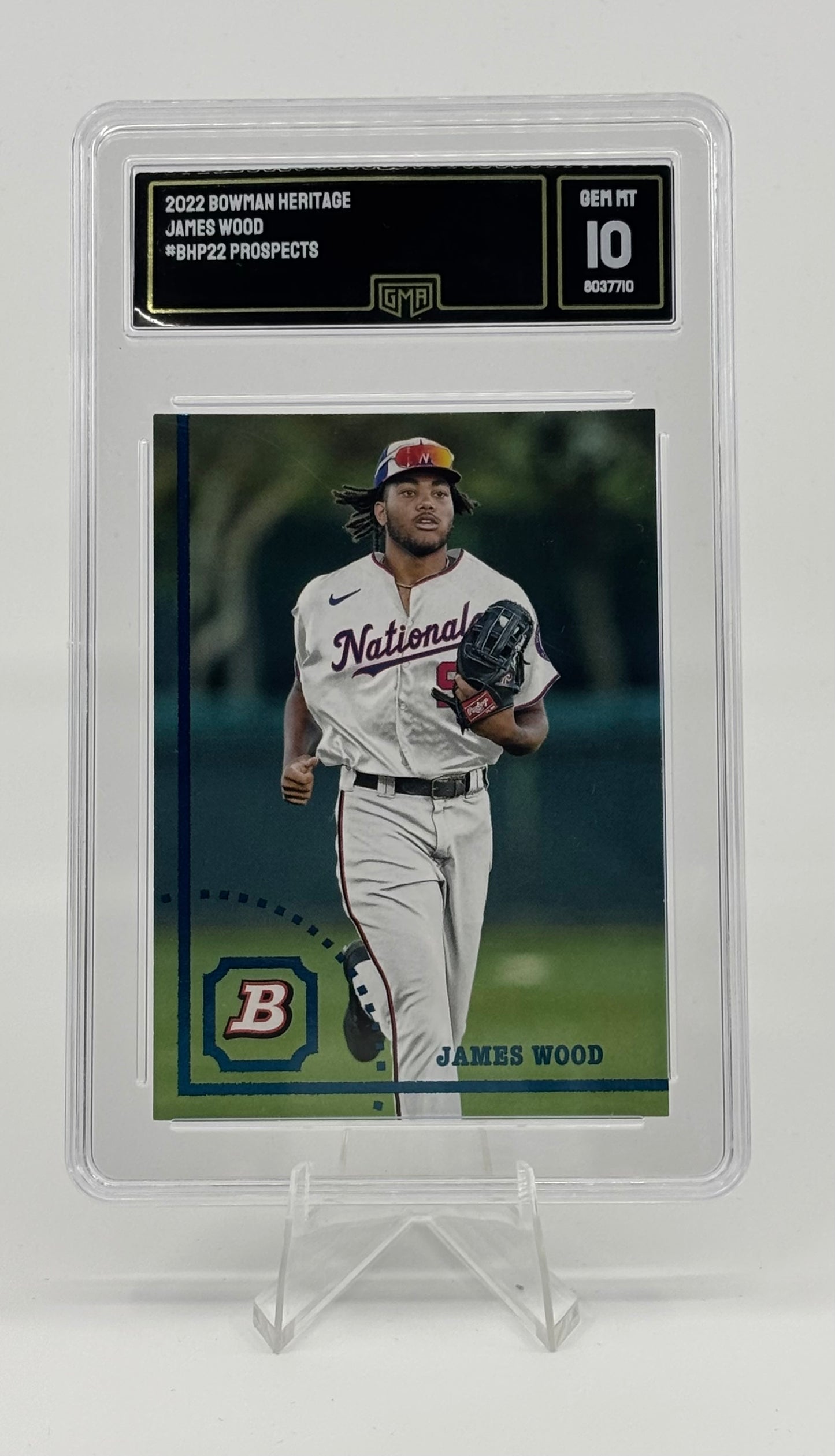 2022 Bowman Heritage - Prospects James Wood #BHP-22 (RC) GMA 10