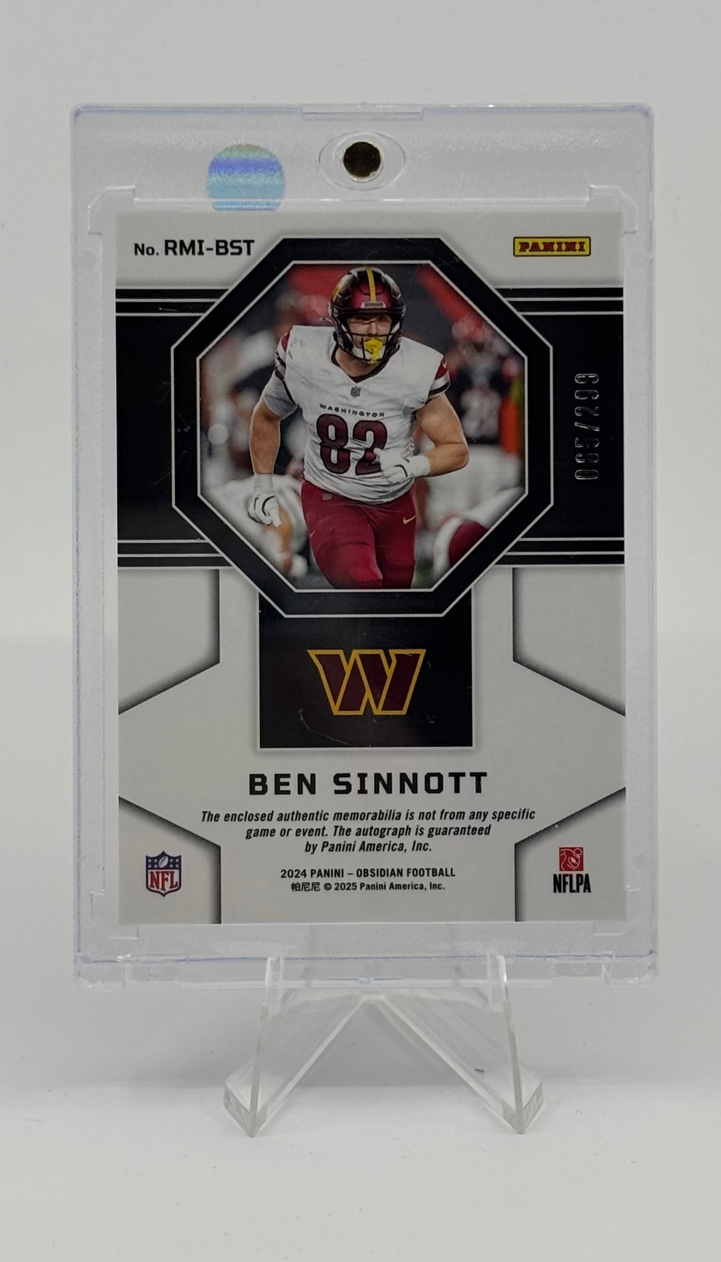 2024 Panini Obsidian - Rookie Materials Ink Ben Sinnott #RMI-BST /299 RC