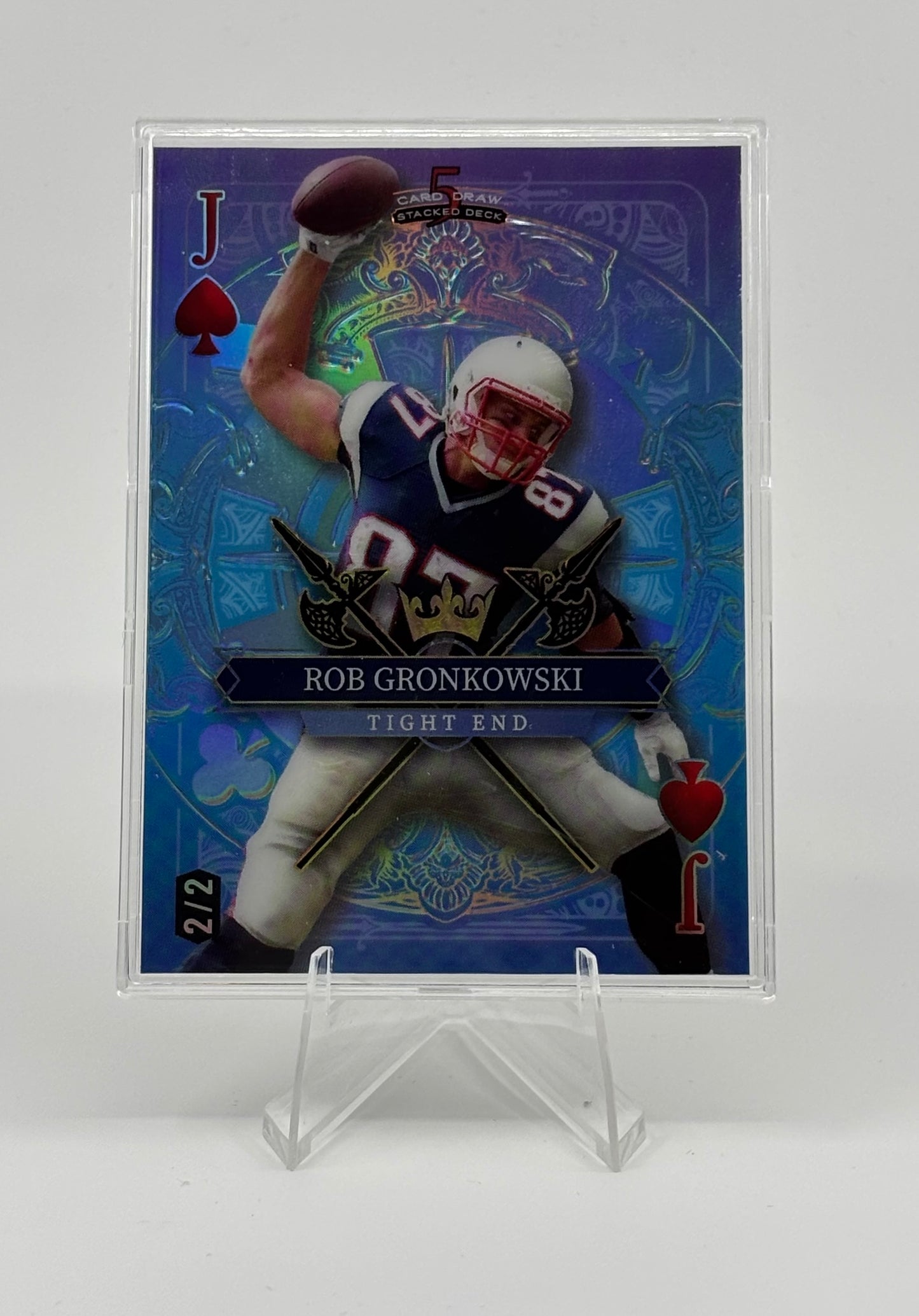 2024 Wild Card 5 Card Draw Rob Gronkowski Blue 2/2